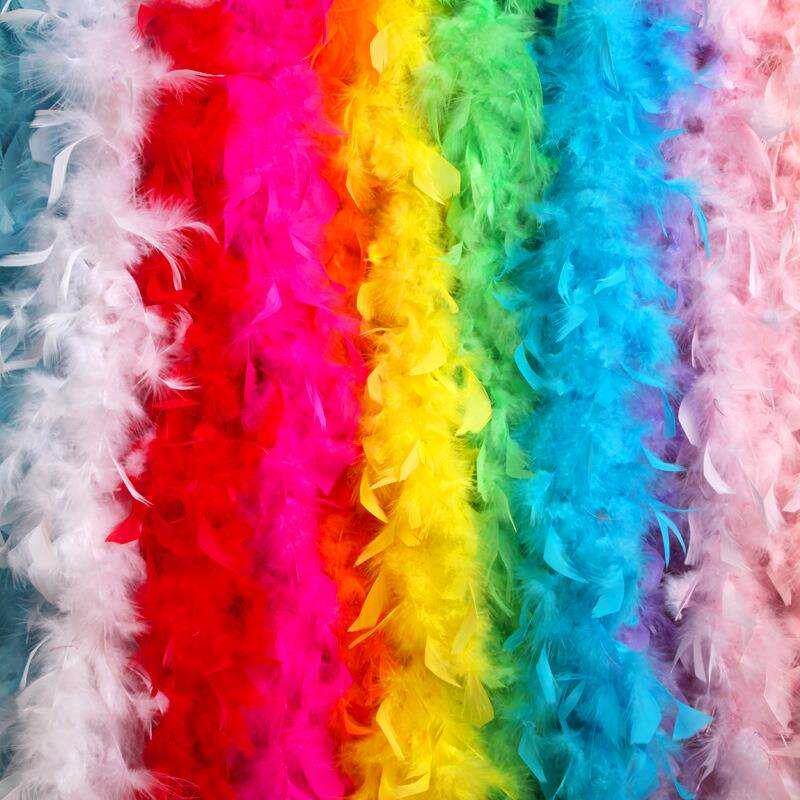 52 g 2 yards fluffy turki feather boa scarf clothing ac图片