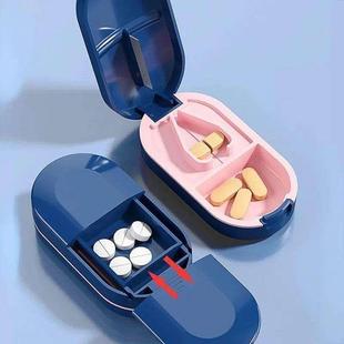 Pill Cutter With Invisible Storage Box Portable 2 In 1 Mini0