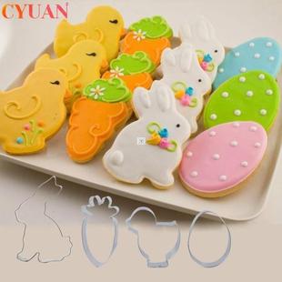 Easter Eggs Rabbit Chick Radish Cookies Cutter Mold