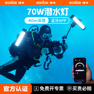 神牛WT25D潜水补光灯40D水下RGB常亮灯60D手持摄影灯人像户外拍摄IP68防水25R 60R视频直播便携氛围灯 40R