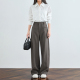 裤 奕兮高腰通勤直筒裤 小个子百搭显瘦西装 阔腿裤 春 女显瘦垂感窄版