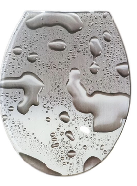 树脂-透明灰色-水滴-uov通用下装-高端出口-马桶盖/坐便器盖板