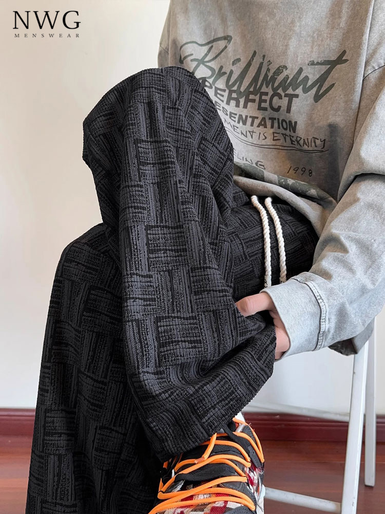 灯芯绒裤子男秋冬季2025新款加绒加厚宽松运动卫裤男阔腿休闲长裤,男装,休闲裤,淘宝优惠券,粉丝福利购,淘宝优惠卷