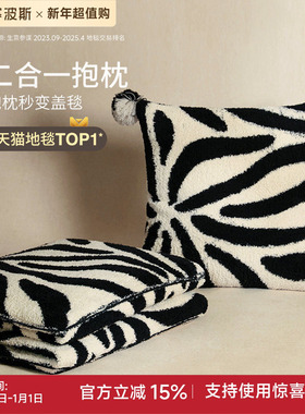赛波斯二合一抱枕盖毯极简空调毯午睡办公室枕头被汽车载沙发靠枕