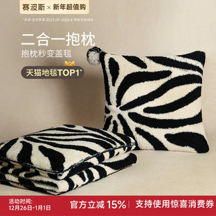 赛波斯二合一抱枕盖毯极简空调毯午睡办公室枕头被汽车载沙发靠枕