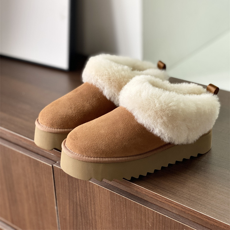 澳洲纯羊毛真皮保暖及裸雪地靴女