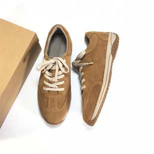 女真皮坡跟圆头春2025新款 休闲德训鞋 WOOD外贸原单运动时尚 WATER