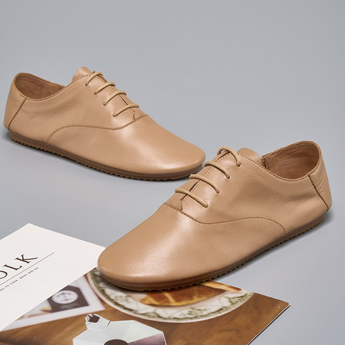 炒鸡柔软舒适的系带小皮鞋