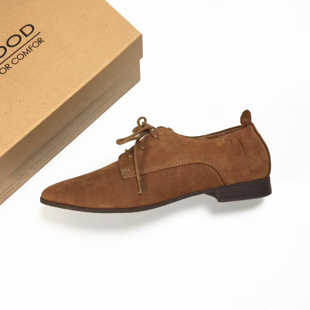 复古英伦风真皮休闲小皮鞋女