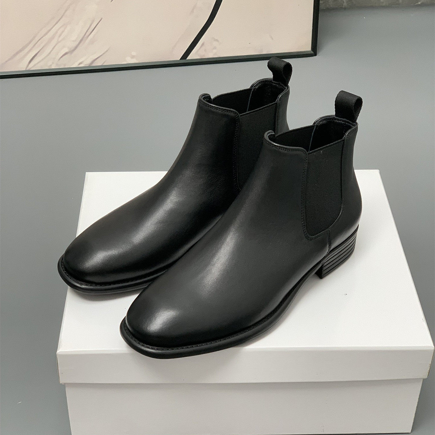 外贸帅气时尚切尔西短筒靴子女低跟裸靴软真羊皮春季秋2025年新款,女鞋,切尔西靴,淘宝优惠券,粉丝福利购,淘宝优惠卷