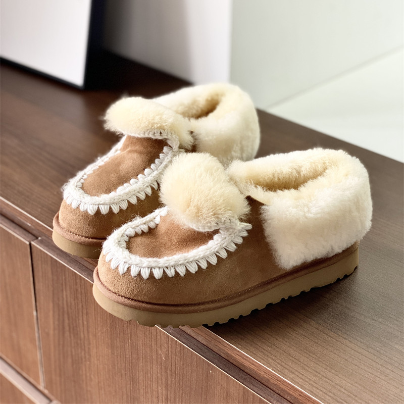 澳洲纯羊毛乐福鞋保暖棉鞋雪地靴