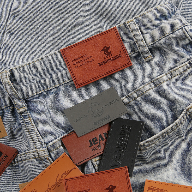 牛仔裤皮牌现货通用jeans服装裤子腰标皮革商标衣服帽子皮标定制