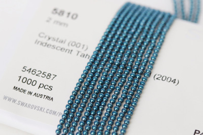 施家正品华子水晶珍珠直孔5810/2004幻彩大溪地穿孔手链项链DIY