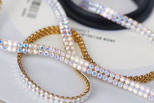 【40001金底】施家/双排/diy手工/水晶/40001/一份约10cm/金底