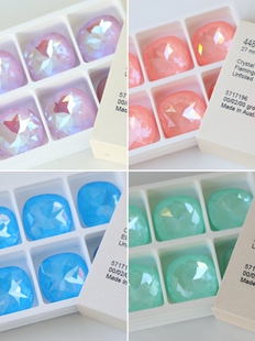 施家华子水晶4487 27mm大肥方手工DIY材料包配件