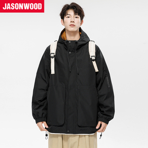 Jasonwood秋季新款夹克户外冲锋衣情侣登山服防风登山外套男