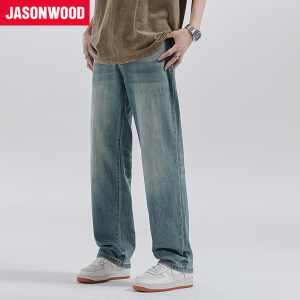 jasonwood擦破四季通用牛仔裤