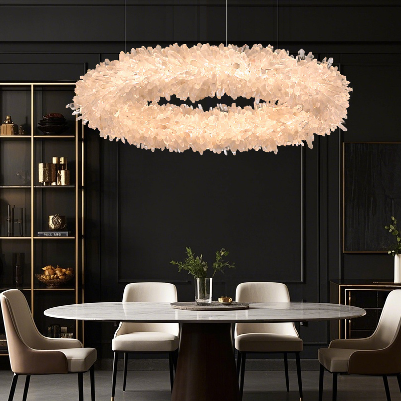 全铜轻奢水晶氛围吊灯