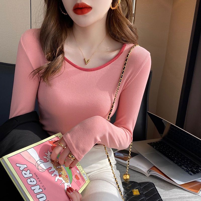 性感螺纹女性修身打底衫