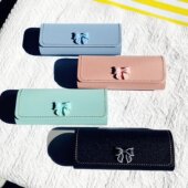 高级感蝴蝶结个性 便携框架眼镜盒大框眼镜收纳盒女抗压复古墨镜盒