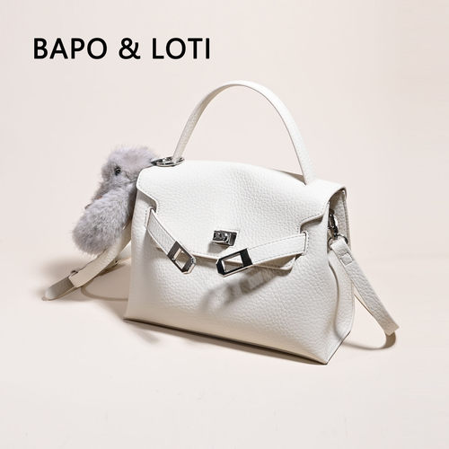 荔枝纹软皮凯莉包包女手提女包