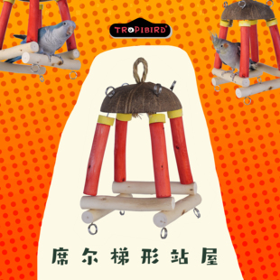 席尔梯形站屋-TROPIBIRD鹦鹉玩具品牌-(鸟站架站窝站杆秋千)