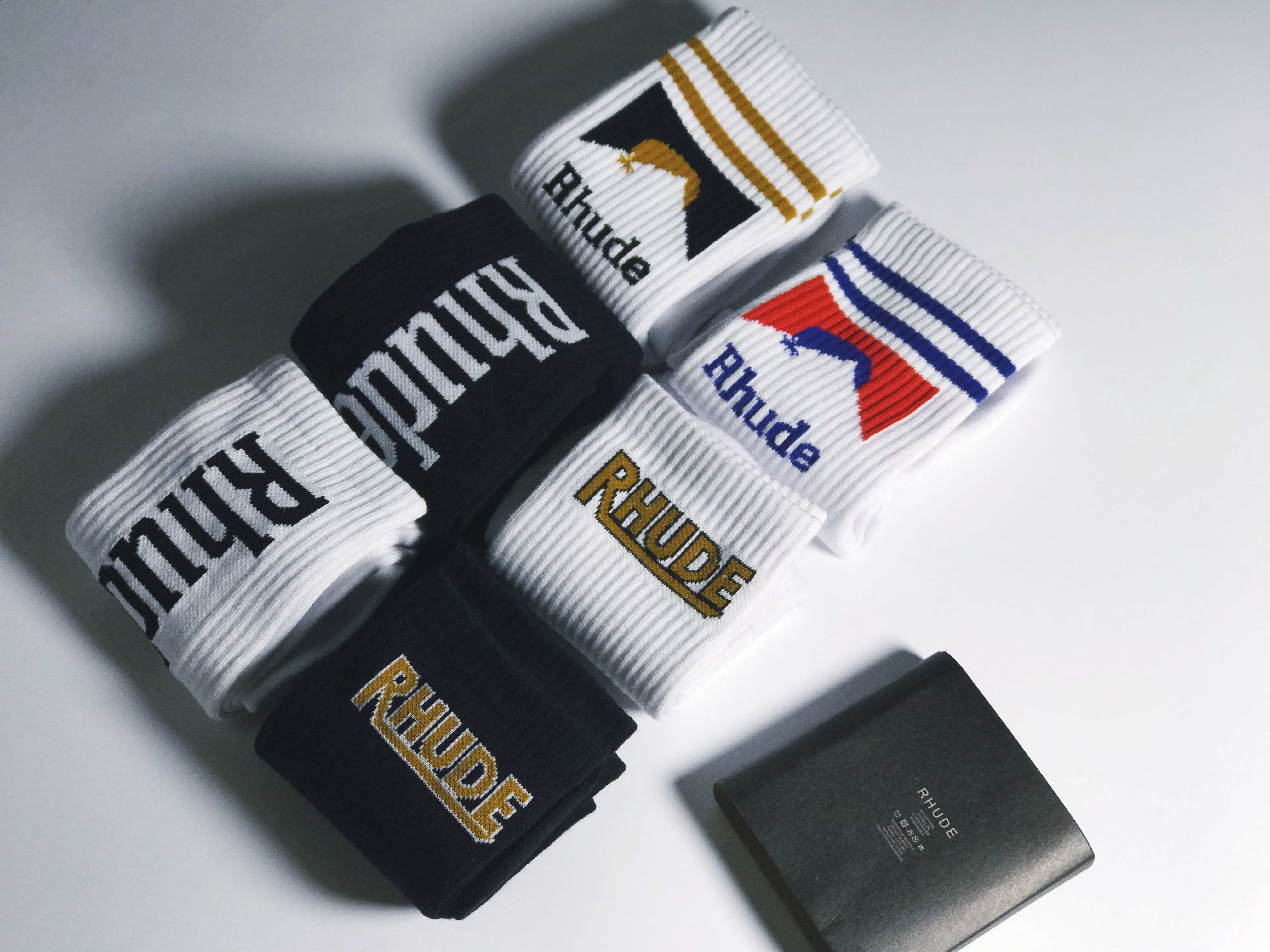 Item Thumbnail for rhude flat tube socks snow mountain cigarette box collection flat socks