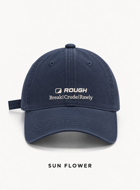 美式复古ROUGH刺绣遮阳棒球帽
