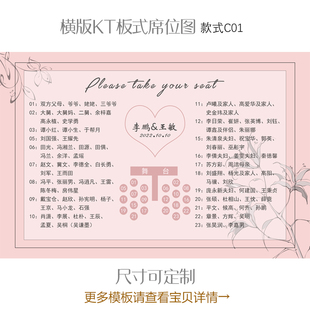 婚礼宝宝宴年会名单安排桌位图婚宴座位图表会议自助餐席位图设计