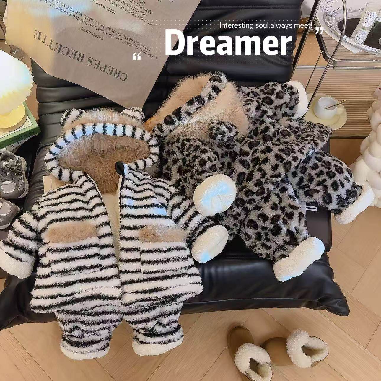 女童休闲风加绒加厚连帽拉链衫裤子两件套2025冬季新款ONN001,童装/婴儿装/亲子装,套装,淘宝优惠券,粉丝福利购,淘宝优惠卷