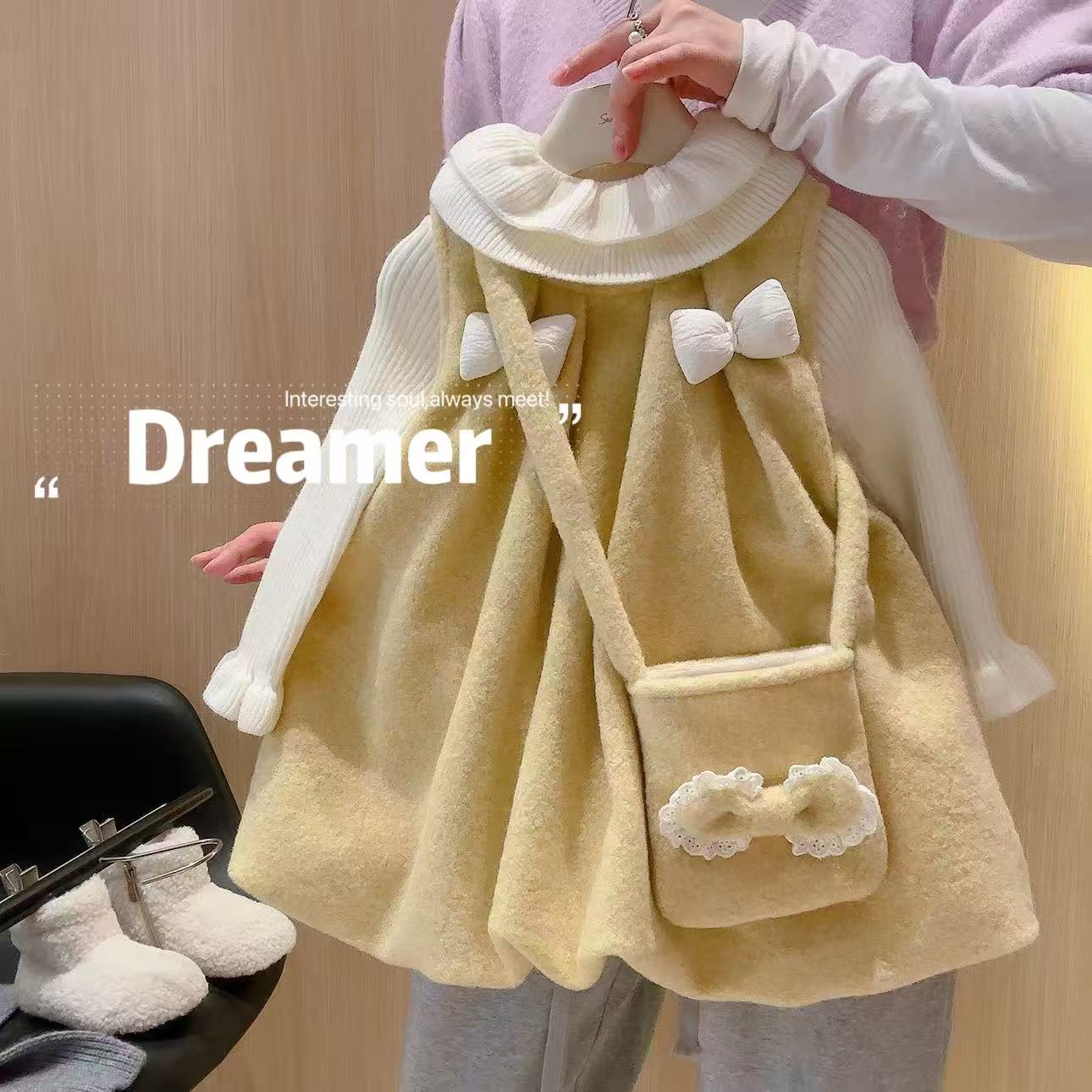 女童甜美花苞连衣裙打底套装*分开拍2025秋款AWB087/D66002鱼/嘉