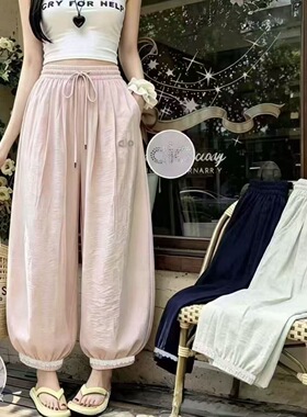 女童蕾丝花边薄款高腰显瘦防蚊灯笼裤2026夏季新款Y-89锦