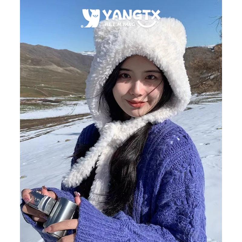 【杨同学】软萌毛绒小熊保暖帽子