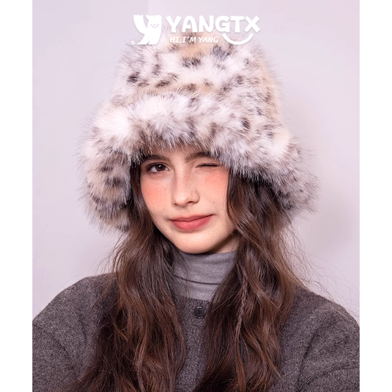 休闲女性春秋冬保暖百搭毛绒帽