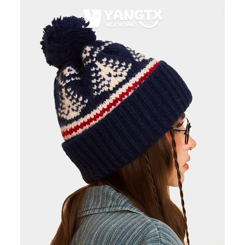女性冬季保暖百搭毛线帽