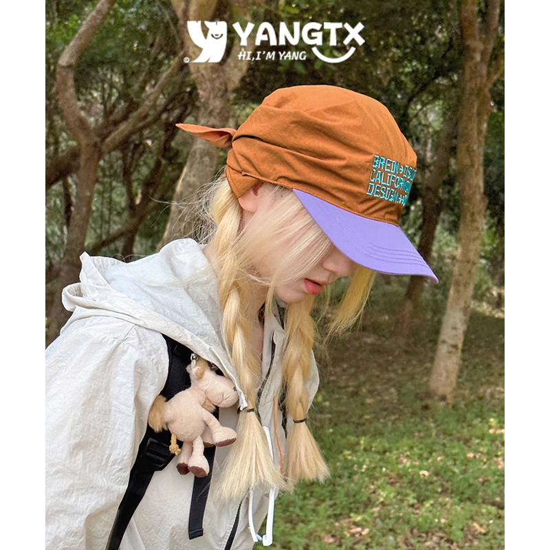 个性防晒字母绑带棒球帽