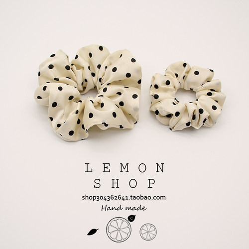 高级感波点缎面大肠发圈发箍发夹抓夹气质网红发绳头绳发卡发饰品