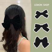jisoo金智秀同款 蝴蝶结发夹刘海侧边夹发圈韩国头绳弹簧夹鸭嘴夹
