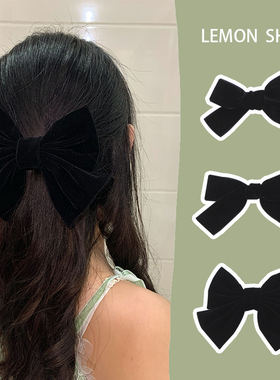 jisoo金智秀同款蝴蝶结发夹刘海侧边夹发圈韩国头绳弹簧夹鸭嘴夹