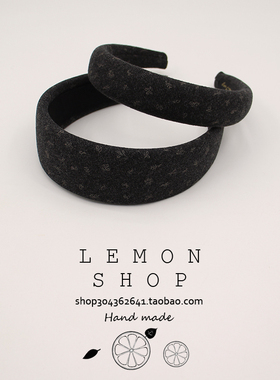 黑色布艺宽边发箍简约气质头箍氛围感发卡高级感2025新款发饰头饰