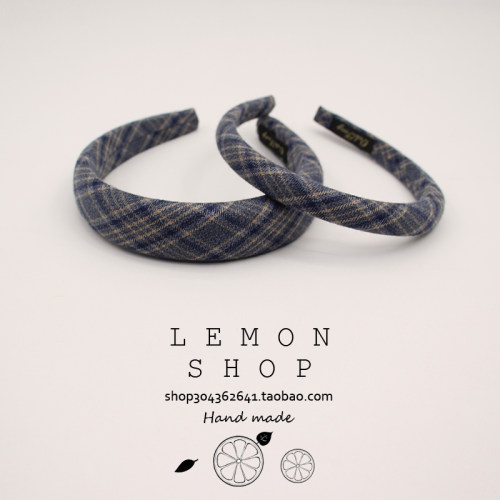 复古格纹发箍女2026新款高级感高颅顶头箍发卡韩国网红头饰发饰品