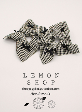 黑色蝴蝶结方巾大肠发圈女高级感韩系低马尾头绳发饰慵懒风发饰品