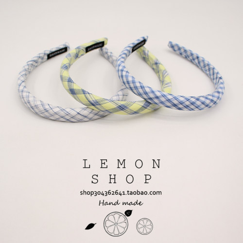 韩系百搭春夏2026年新款宽边格纹发箍女高颅顶头箍发饰发卡头饰品