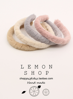 毛绒发箍女百搭洗脸网红化妆外出发卡压发头箍头饰发捆简约发饰品