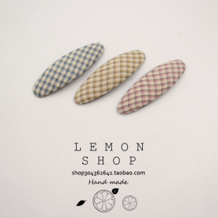 韩系文艺风格 发饰夹子 纹发夹女椭圆形bb夹发卡高级感边夹2026新款