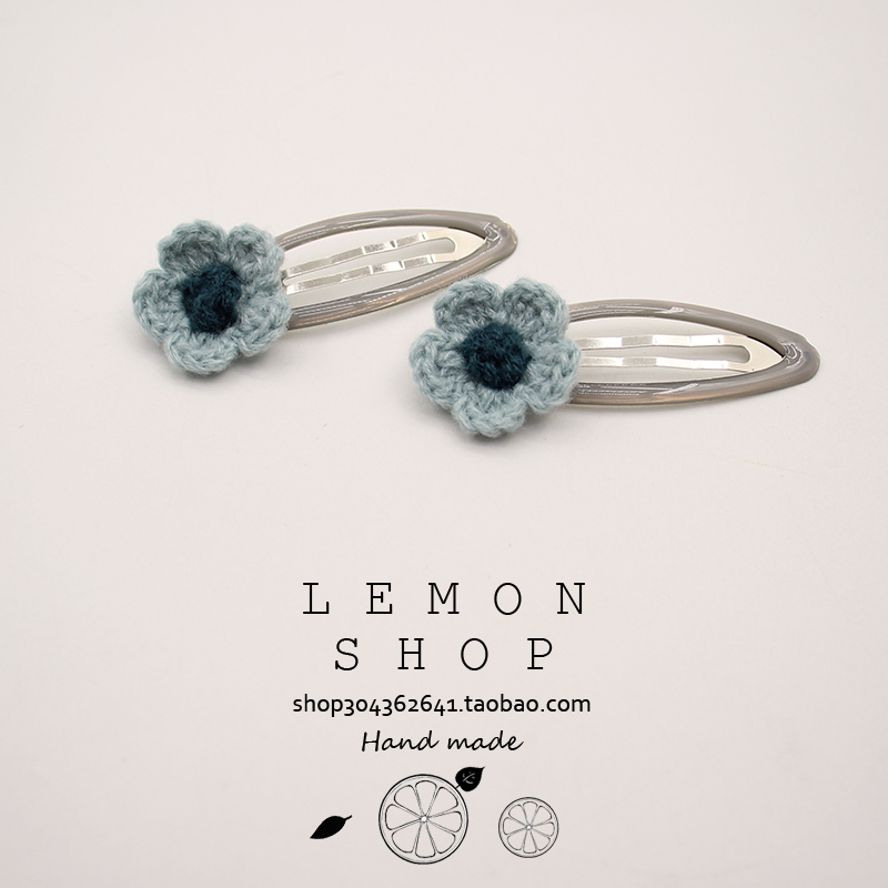秋冬毛线花朵bb夹发夹女高级感2025新款夹子韩国侧边发卡边夹