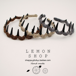 秋冬新款毛绒发箍女高颅顶头箍洗脸化妆发卡带齿发夹网红头饰发饰