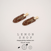 咖色无痕发夹复古格纹边夹化妆夹子少女刘海夹卡碎发鸭嘴夹发饰品