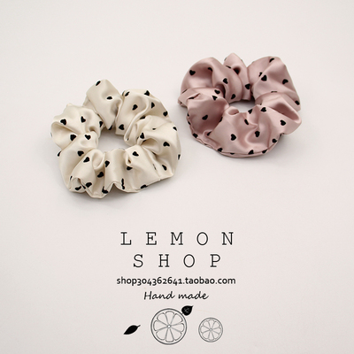 法式缎面波点大肠发圈女大号扎马尾丸子头发饰发绳头绳橡皮筋新款