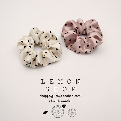 法式缎面波点大肠发圈女大号扎马尾丸子头发饰发绳头绳橡皮筋新款